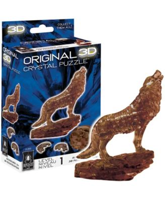 BePuzzled 3D Crystal Wolf Puzzle Set, 38 Pieces