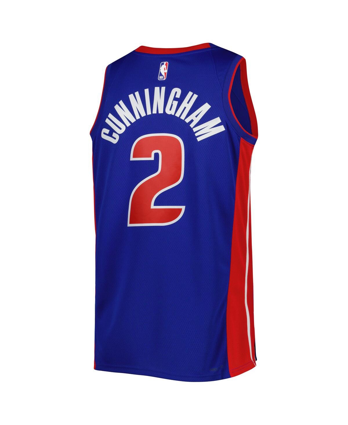 Men's and Women's Nike Cade CunninghamDetroit Pistons Swingman Jersey - Icon Edition - Blue