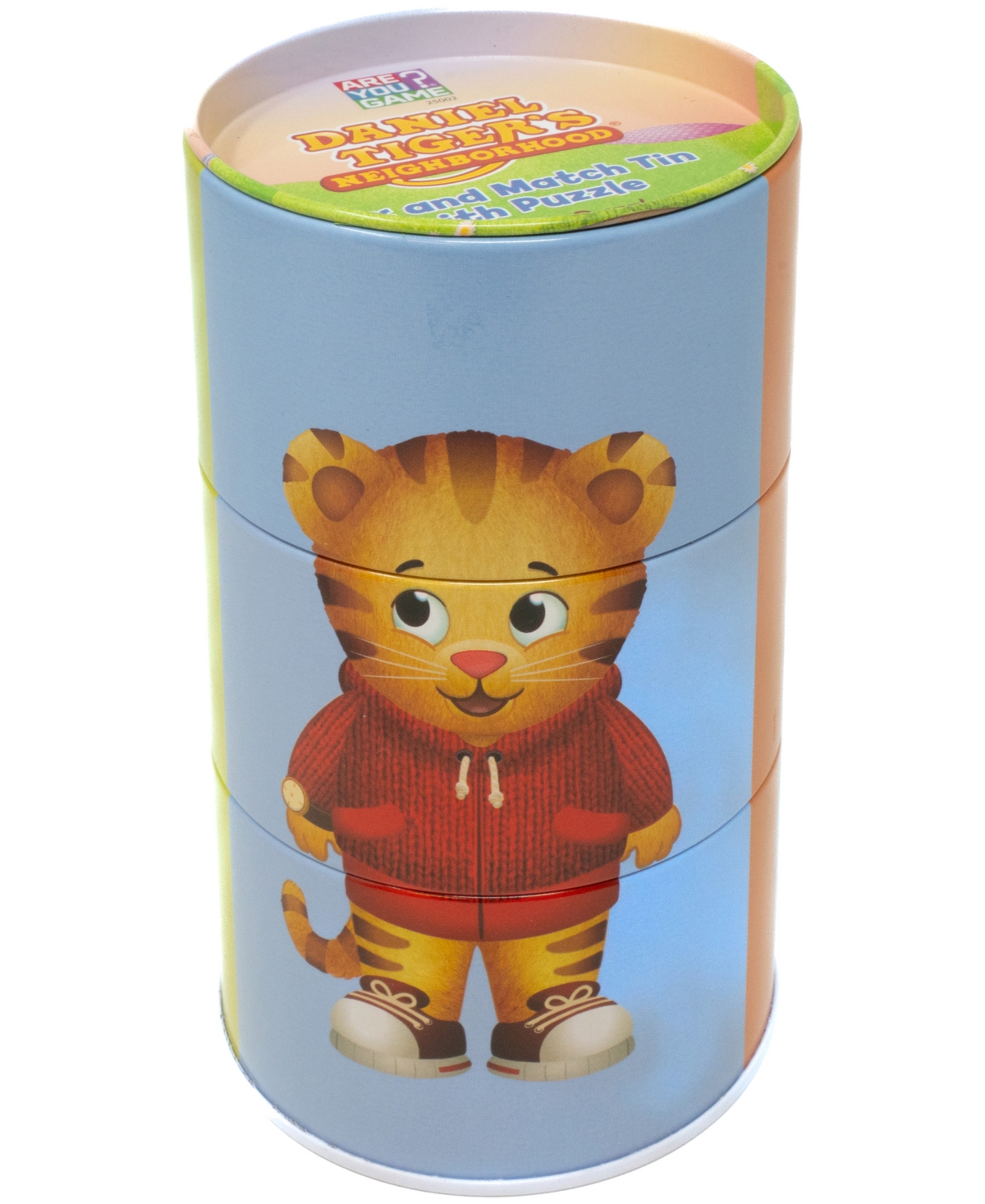 Areyougame Babies' .com Daniel Tiger's Neighborhood Mix And Match Tin With Puzzle Set, 25 Pieces In Multi Color