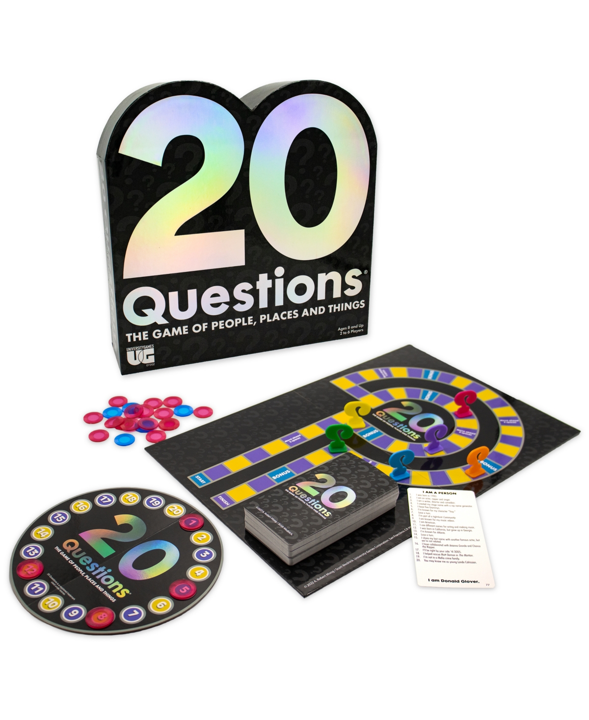 University Games 20 Questions The Game Of People, Places And Things Set, 334 Piece In Multi Color