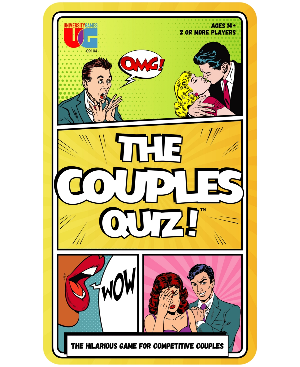 University Games The Couples Quiz Tin Set, 254 Piece In Multi Color