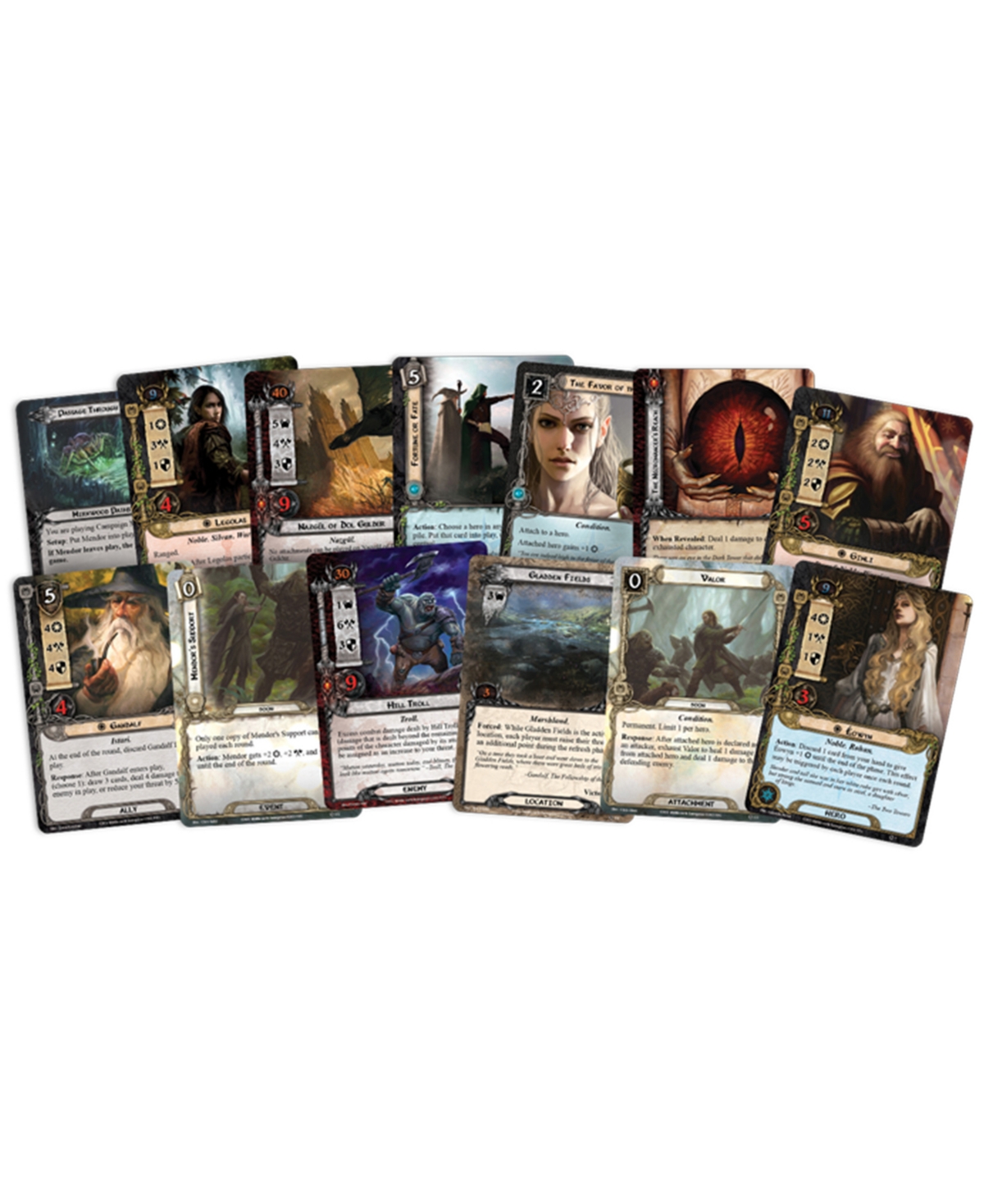 Fantasy Flight Games The Lord Of The Rings The Card Game Revised Core Set, 509 Piece In Multi Color