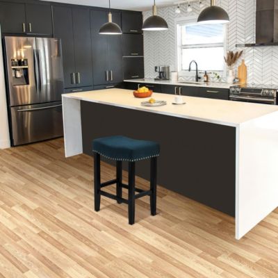   1 Pc   Upholstered   24" Saddle Seat  Counter Stool