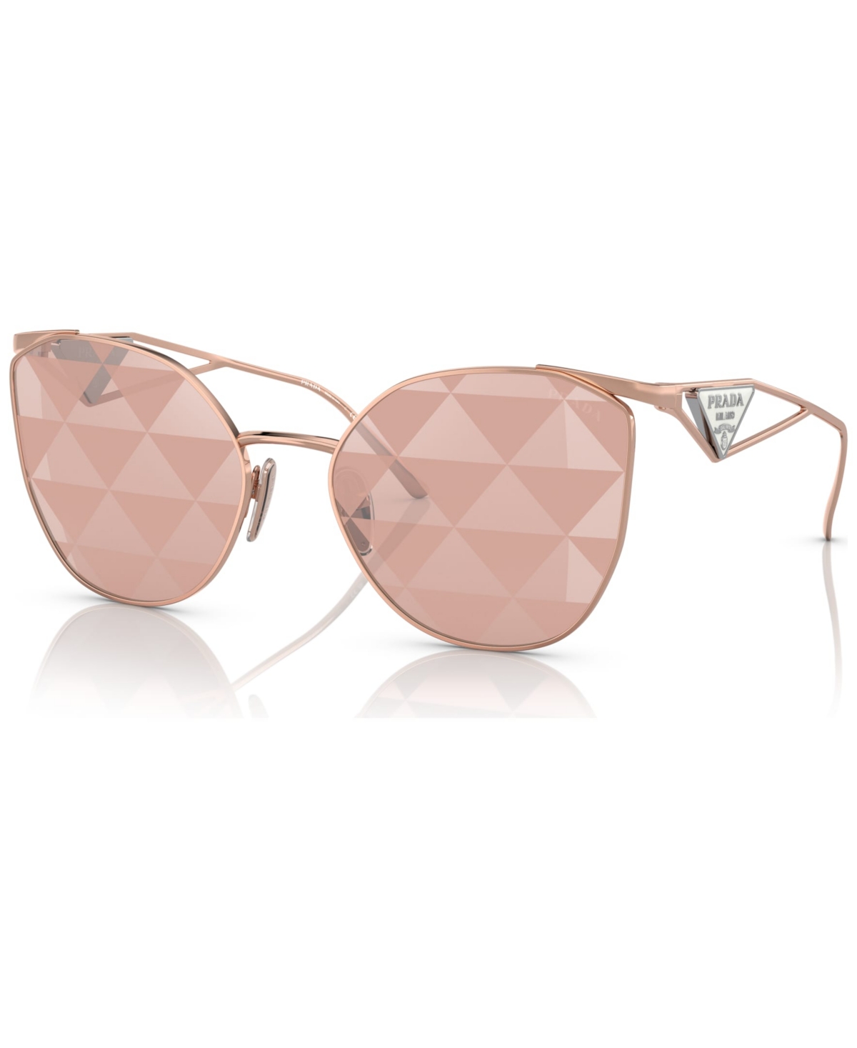 Shop Prada Women's Sunglasses, Pr 50zs59-x In Pink Gold-tone
