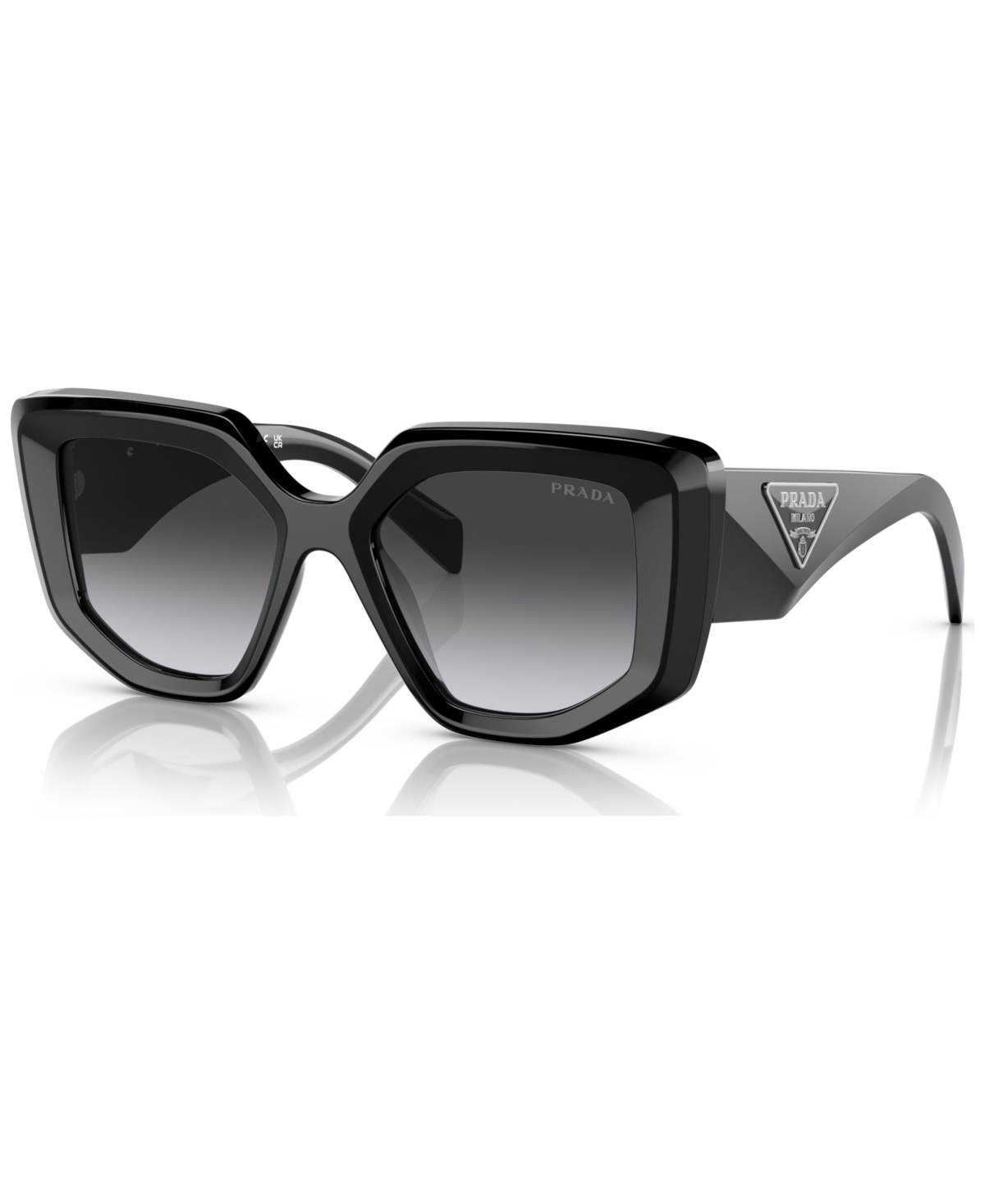 Prada Women's Low Bridge Fit Sunglasses, Pr 14zsf52-y In Black