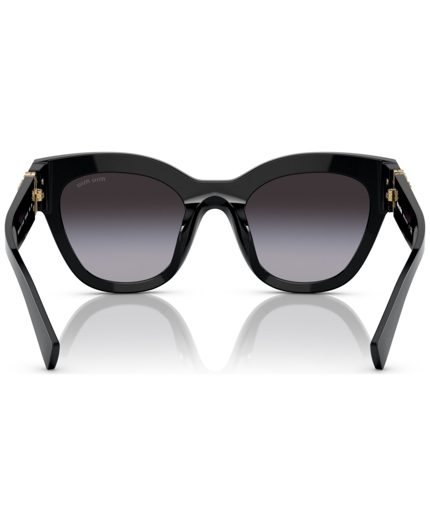 Женские солнцезащитные очки MIU MIU Sunglasses, MU 01YS, цвет: Чёрный — фото 4