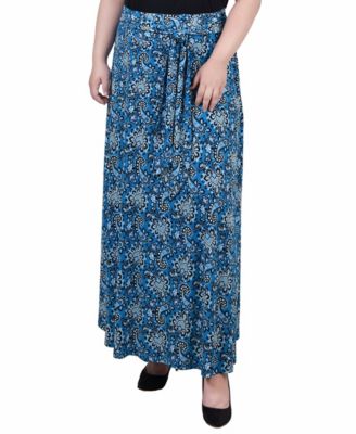 Women's Missy Maxi Skirt with Sash Waist Tie