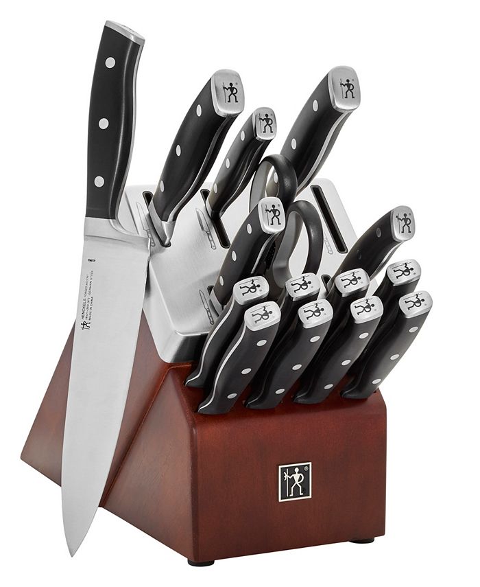 Henckels Definition 14-pc Self-Sharpening Knife Block Set, Chef Knife,  Paring Knife, Utility Knife, Bread Knife, Steak Knife, Black, Stainless  Steel 