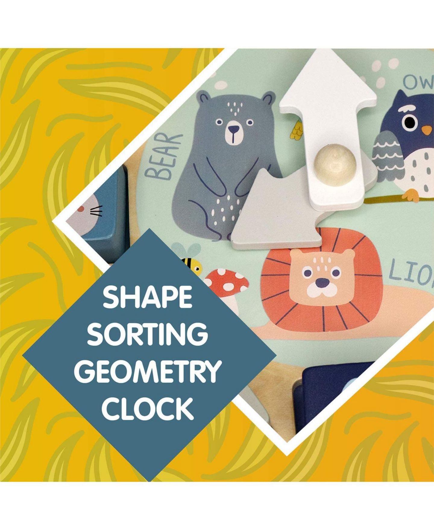 Детские игрушки Leo & Friends Shape Sorting Clock, цвет: Разноцветный — фото 2