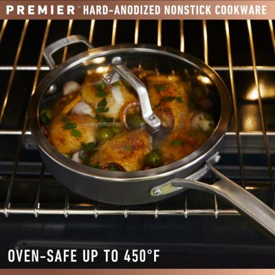 Premier Hard-Anodized Nonstick 11" Square Griddle Pan