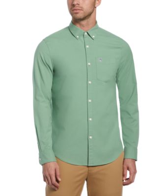 Original Penguin - Men's Slim-Fit Woven Long-Sleeve Oxford Shirt