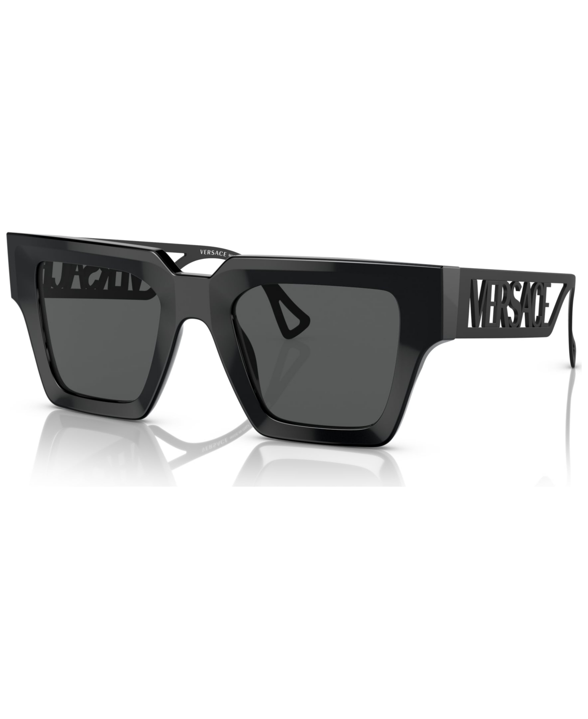 Shop Versace Women's Low Bridge Fit Sunglasses, Ve4431f50-x In Light Black