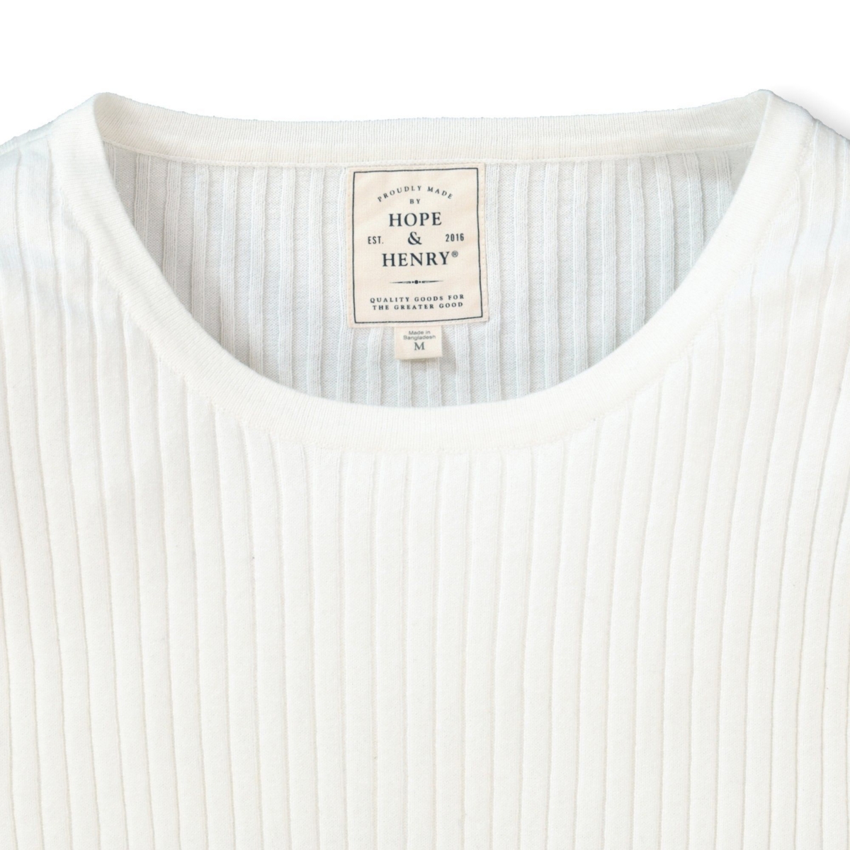 Hope & Henry Women's' Rib Knit Sweater Top
