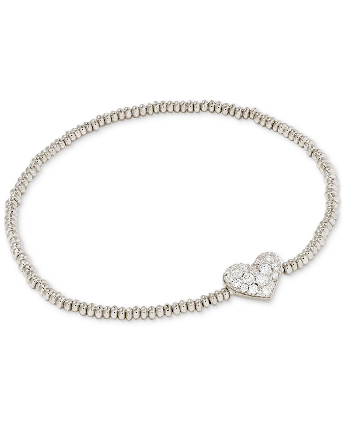 Kendra Scott Pave Heart Beaded Stretch Bracelet