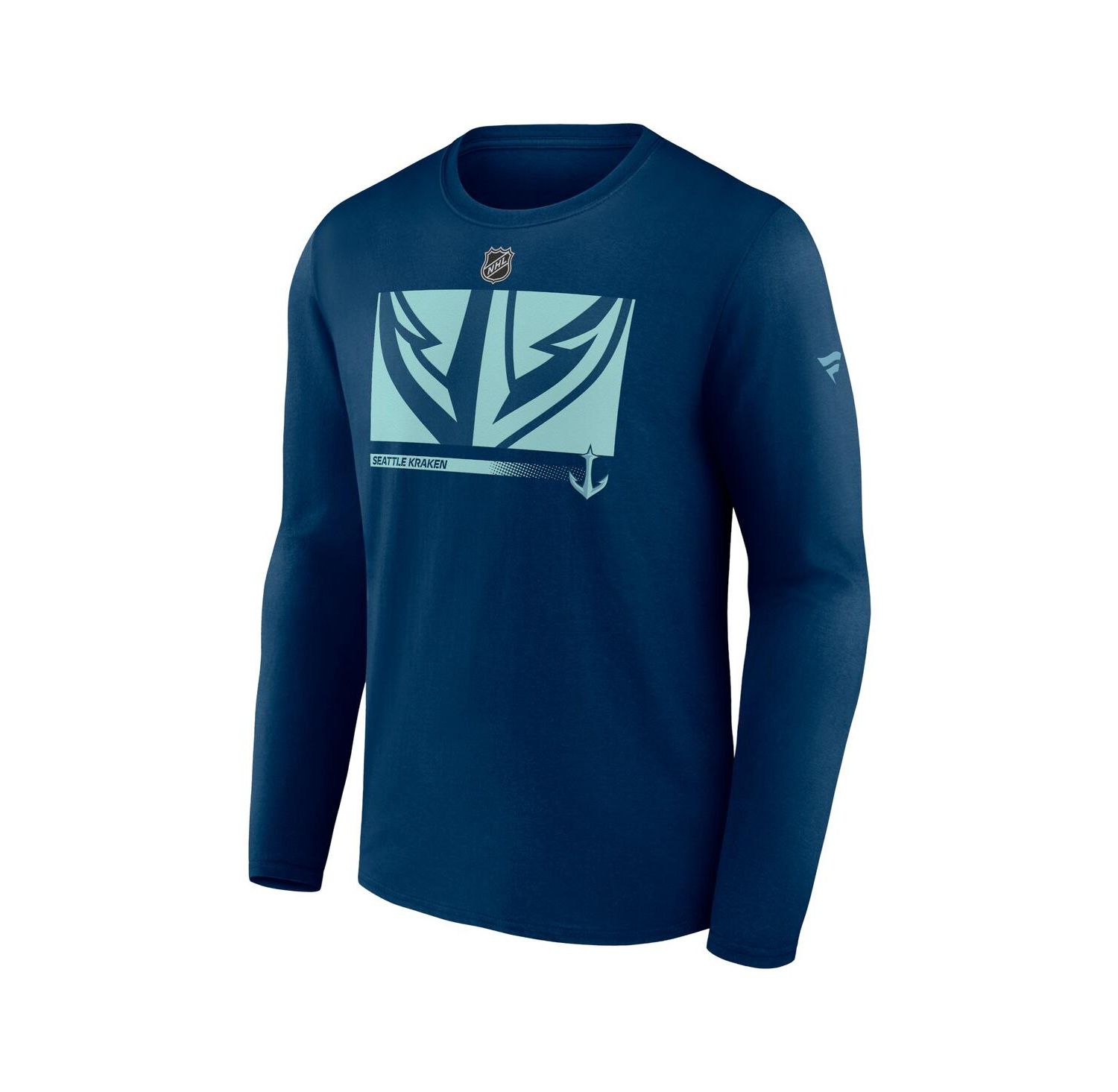 Men's Deep Sea Blue Seattle Kraken Authentic Pro Core Collection Secondary Long Sleeve T-Shirt
