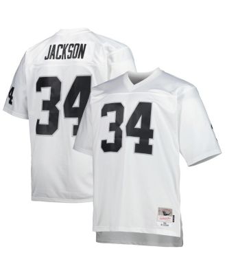 Men's Bo Jackson White Las Vegas Raiders Big and Tall 1988 Retired Player Replica Jersey