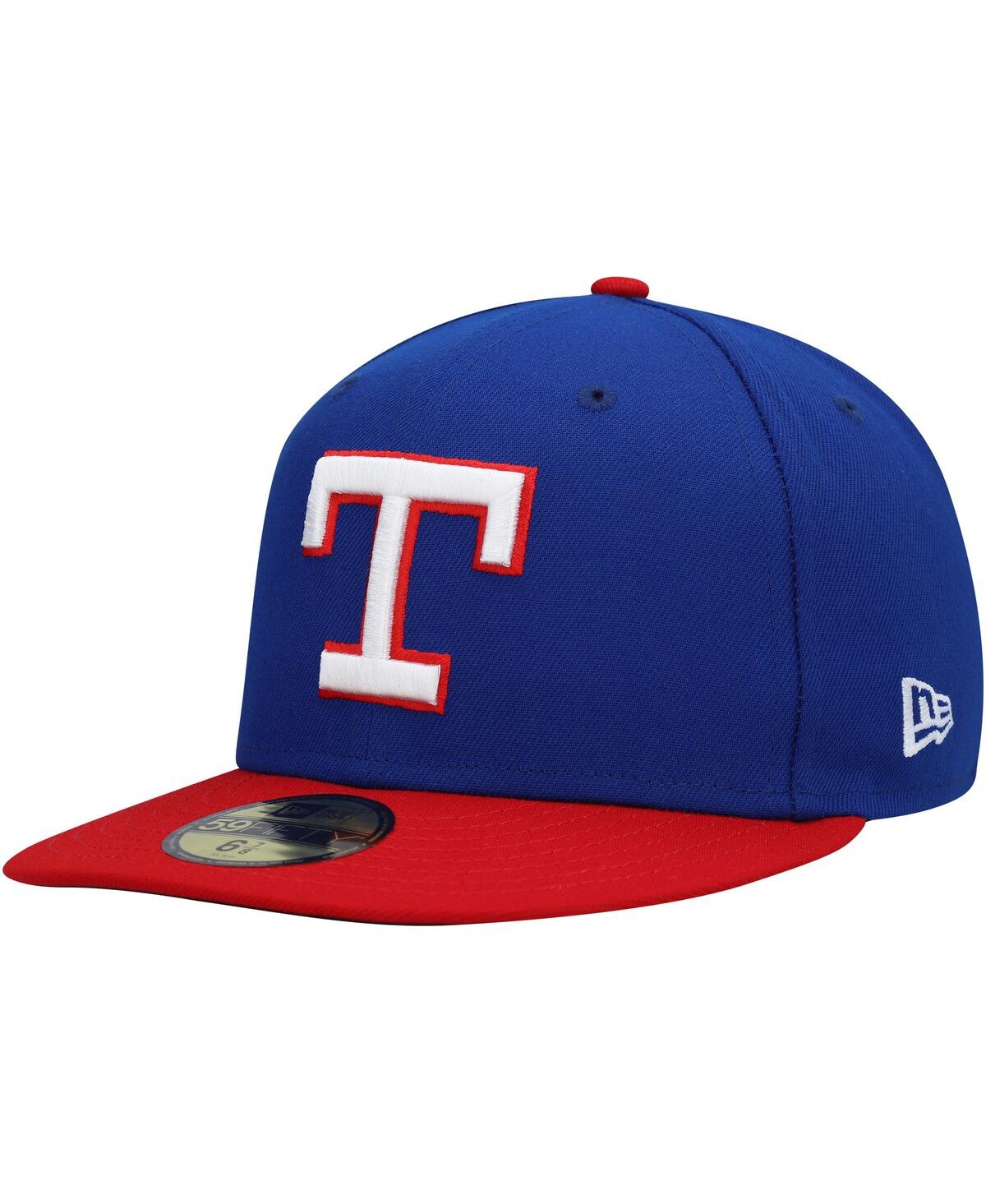 Men's New EraTexas Rangers Cooperstown Collection Turn Back The Clock 59FIFTY Fitted Hat - Royal