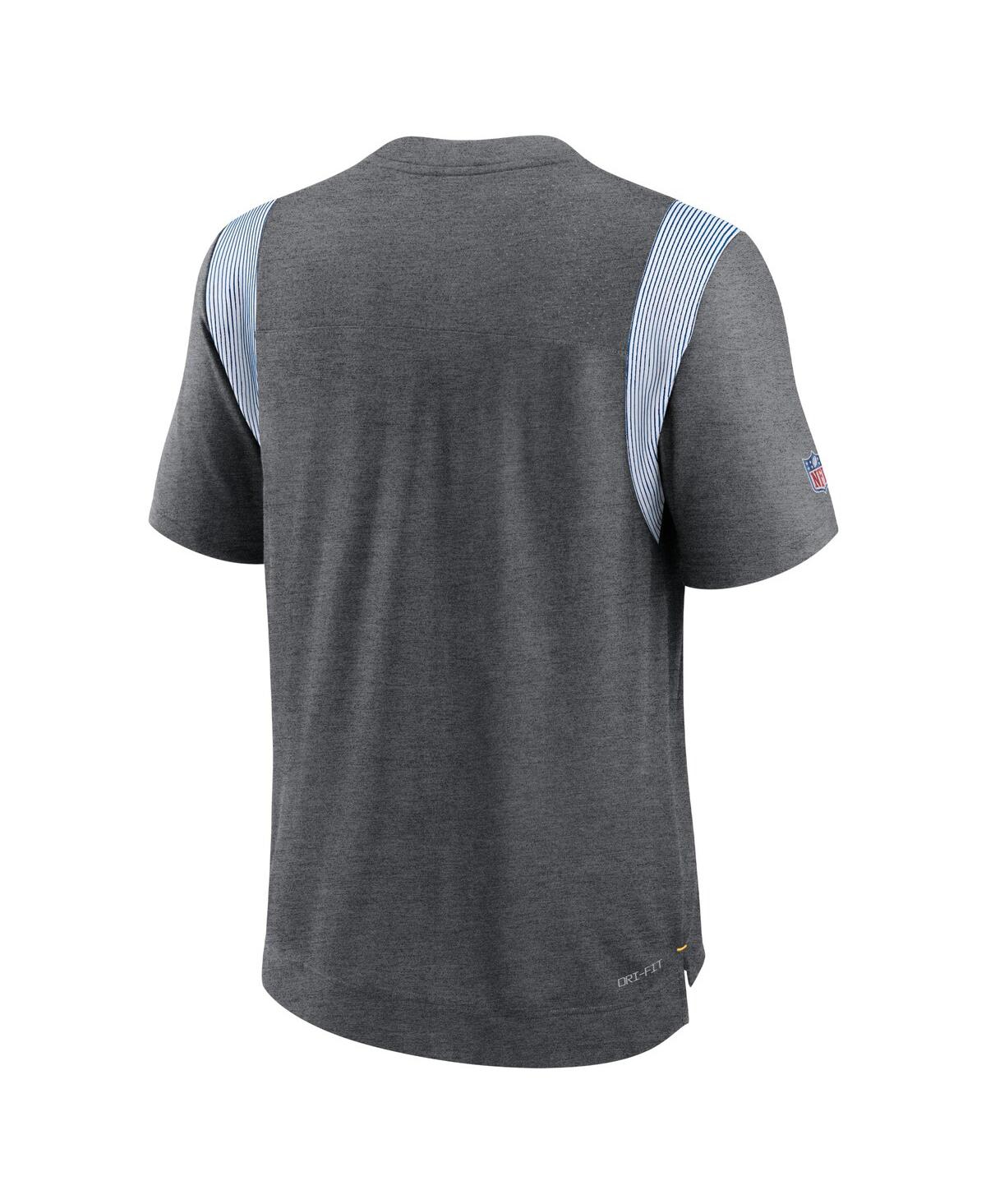 Nike Heather Charcoal Los Angeles Chargers Sideline Tonal Logo Performance Player T-shirt In Heather Charcoal