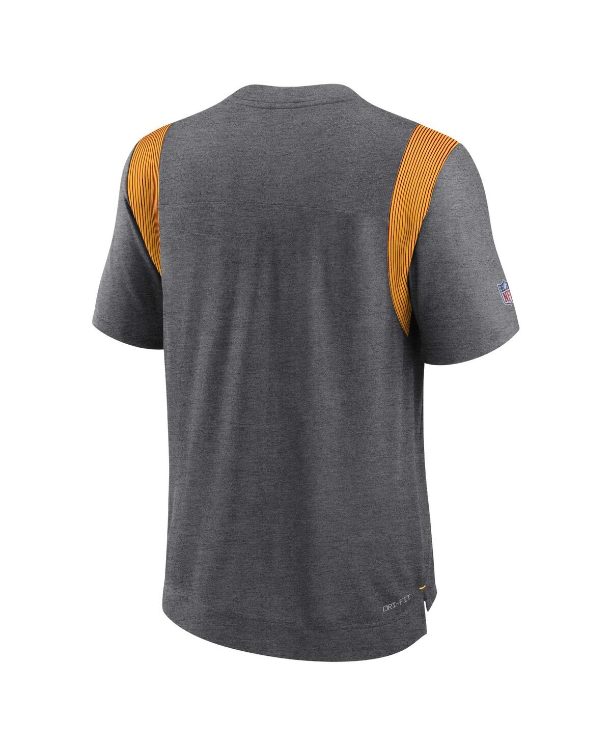 Nike Heather Charcoal Green Bay Packers Sideline Tonal Logo Performance Player T-shirt In Heather Charcoal