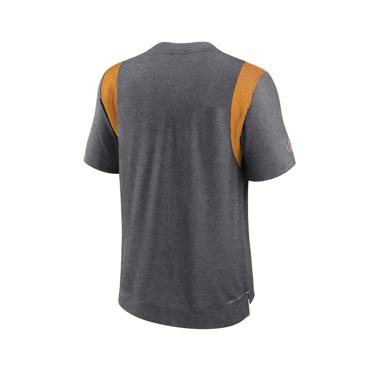 Men's Heather Charcoal Green Bay Packers Sideline Tonal Logo Performance Player T-shirt