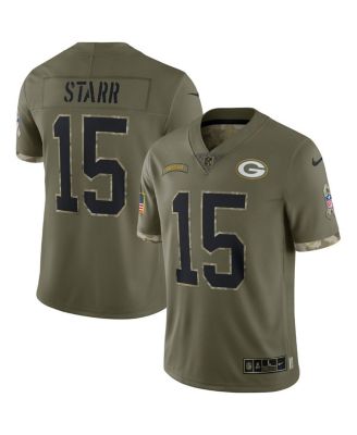 Men s Nike Bart Starr Olive Green Bay Packers 2022 Salute To Service Retired Player Limited Jersey Macy s