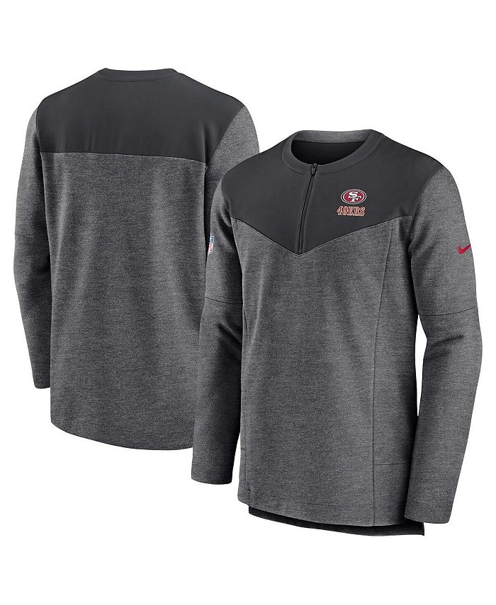 Nike Men's Charcoal San Francisco 49ers Sideline Lockup Performance  Quarter-zip Jacket - Macy's