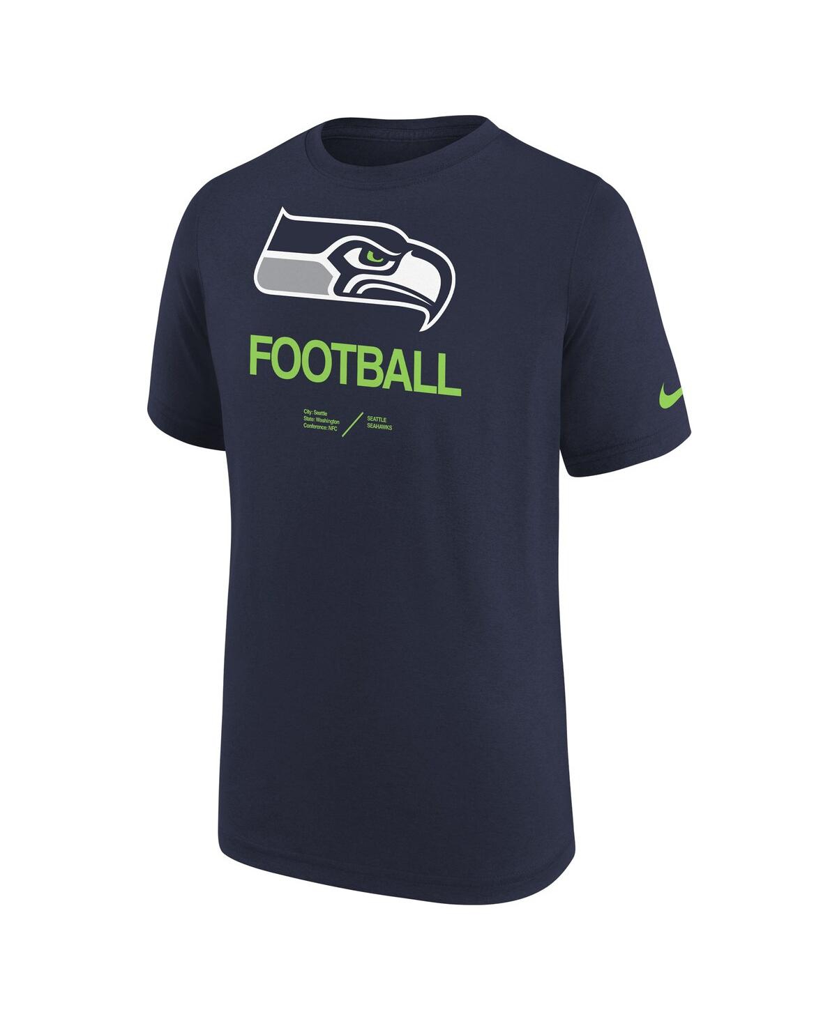 Shop Nike Big Boys  Navy Seattle Seahawks Sideline Legend Performance T-shirt