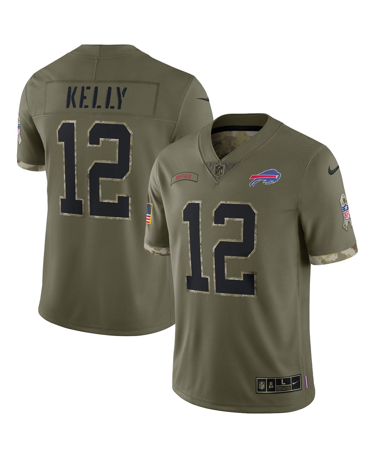 Men's Nike Jim Kelly Olive Buffalo Bills 2022 Salute To Service Retired Player Limited Jersey