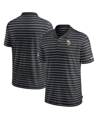 Men's Black Minnesota Vikings Sideline Lock Up Victory Performance Polo Shirt