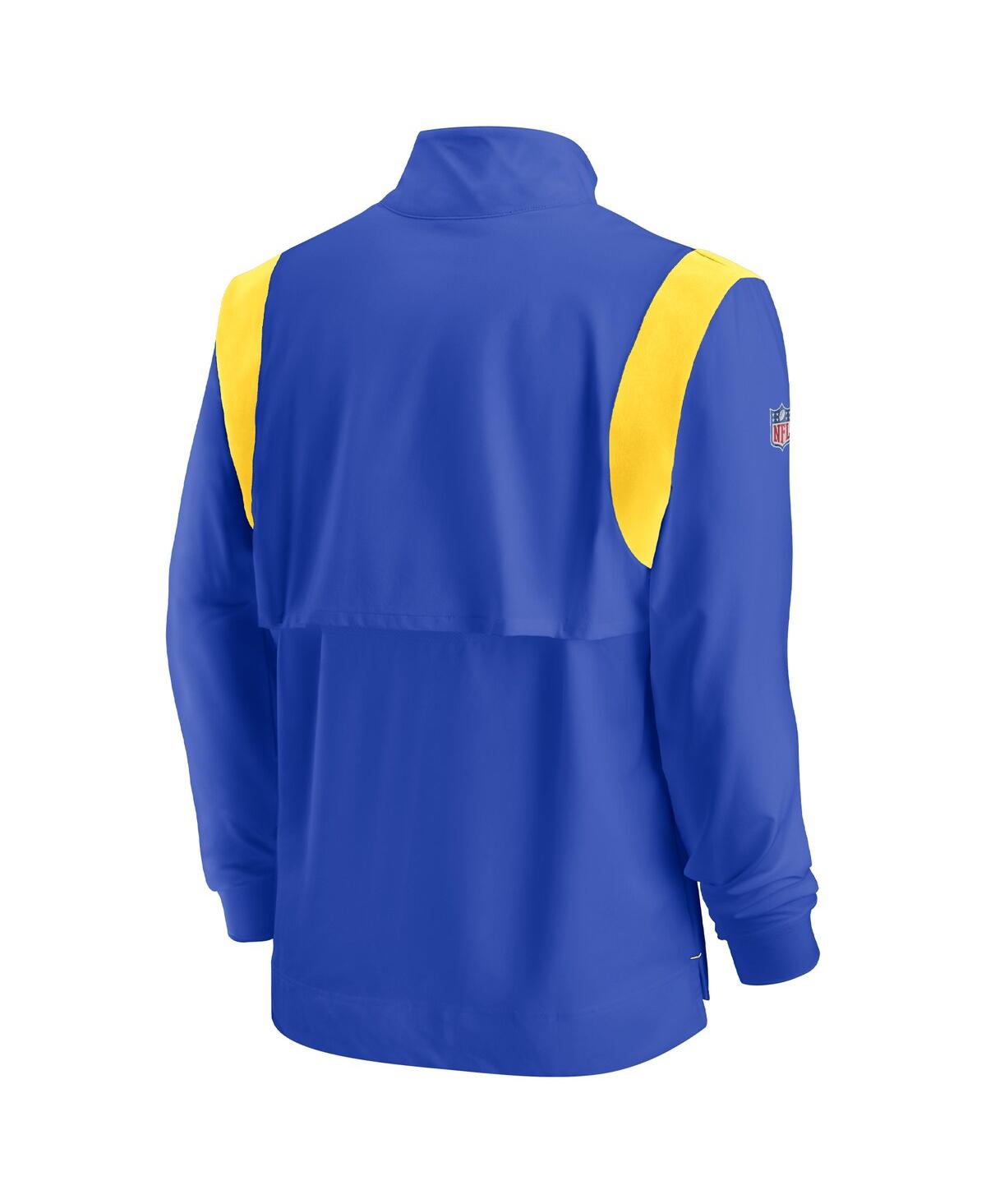 Men's NikeLos Angeles Rams Sideline Coach Chevron Lockup Quarter-zip Long Sleeve Top - Royal