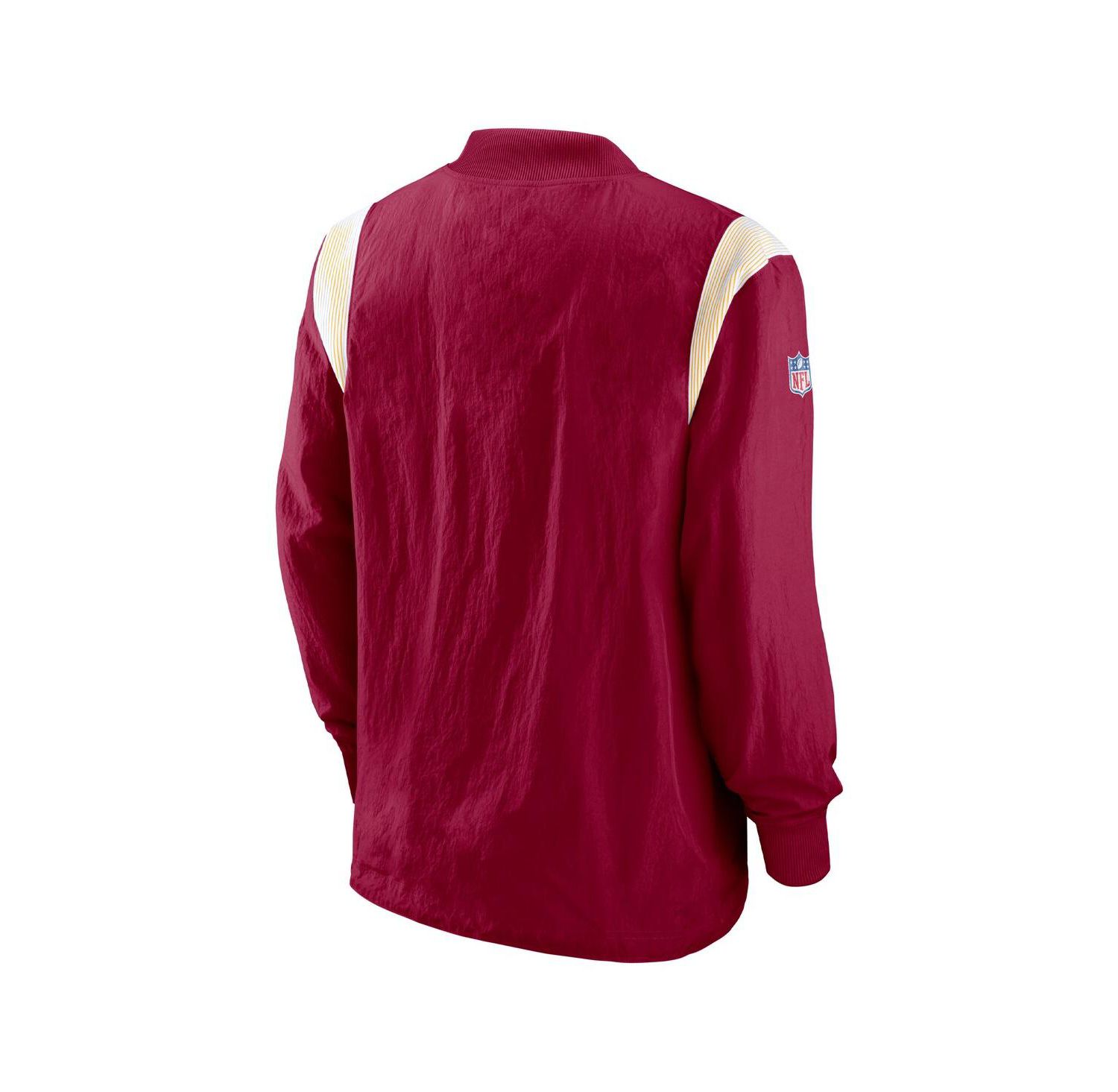Men's Burgundy Washington Commanders Sideline Athletic Stack V-neck Pullover Windshirt Jacket