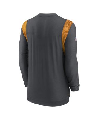 Men's Charcoal Washington Commanders Sideline Tonal Logo Performance Player Long Sleeve T-shirt