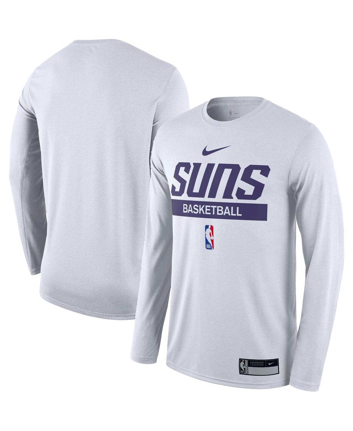 Men's Nike White Phoenix Suns 2022/23 Legend On-Court Practice Performance Long Sleeve T-shirt