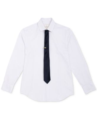 Men's Solid Tie & 1" Tie Bar Set