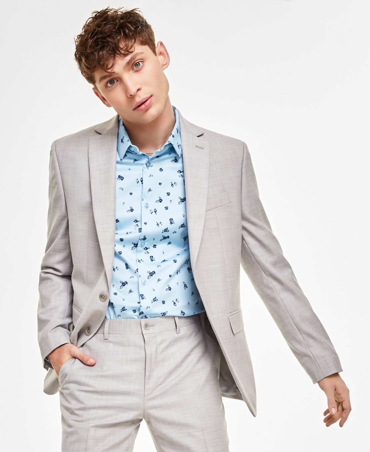 Inc International Concepts Men s Slim fit Sharkskin Suit Blazer