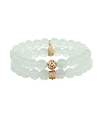 Stone Beaded Motif 2 Pieces Bracelet Set