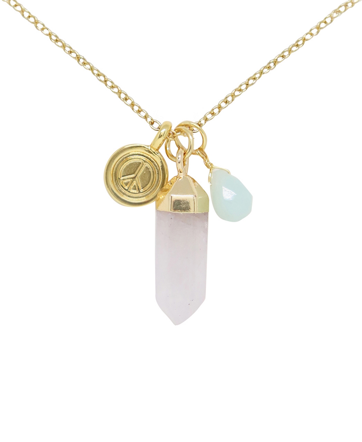 Charged Crystal Quartz Charm Necklace With Amazonite