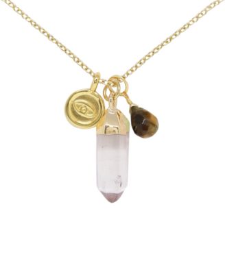 Charged Crystal Gemstone Charm Necklace - Tiger's Eye