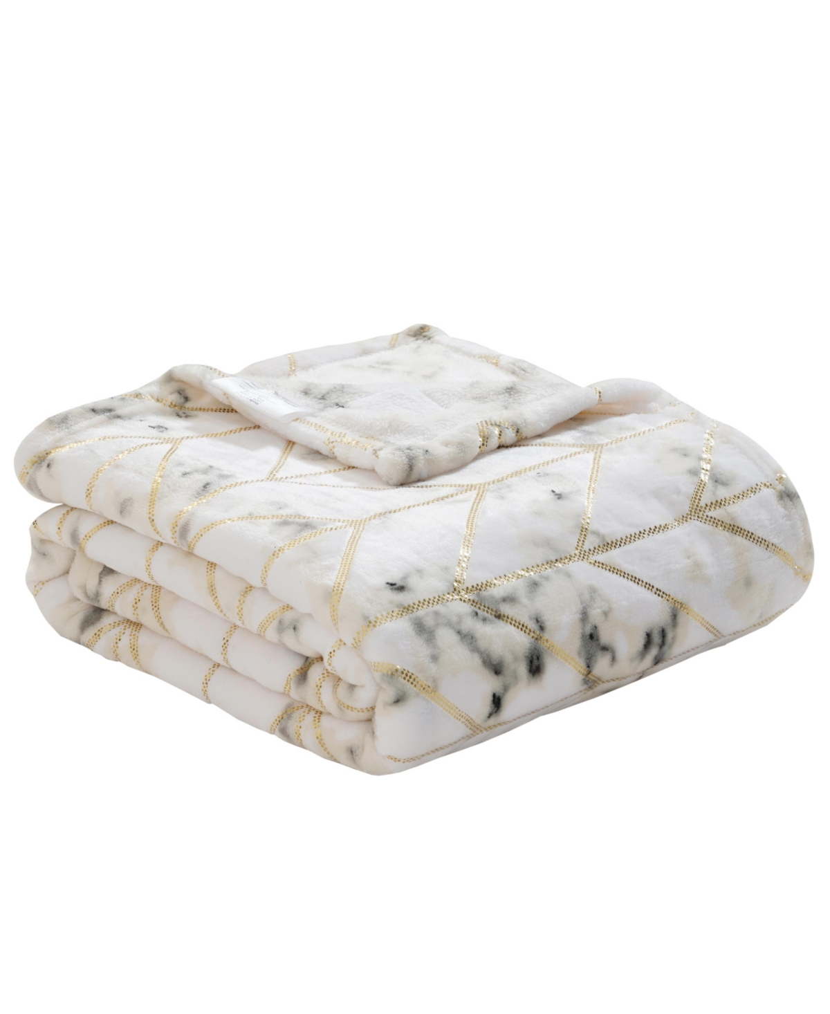 BCBgeneration Marble Foil Printed Plush Throw Blanket, 70