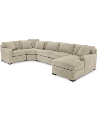 Radley 4-Pc. Fabric Chaise Sectional Sofa with Wedge Piece, Created for Macy's