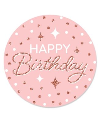 Big Dot of Happiness Pink Rose Gold Birthday - Happy Birthday Party ...