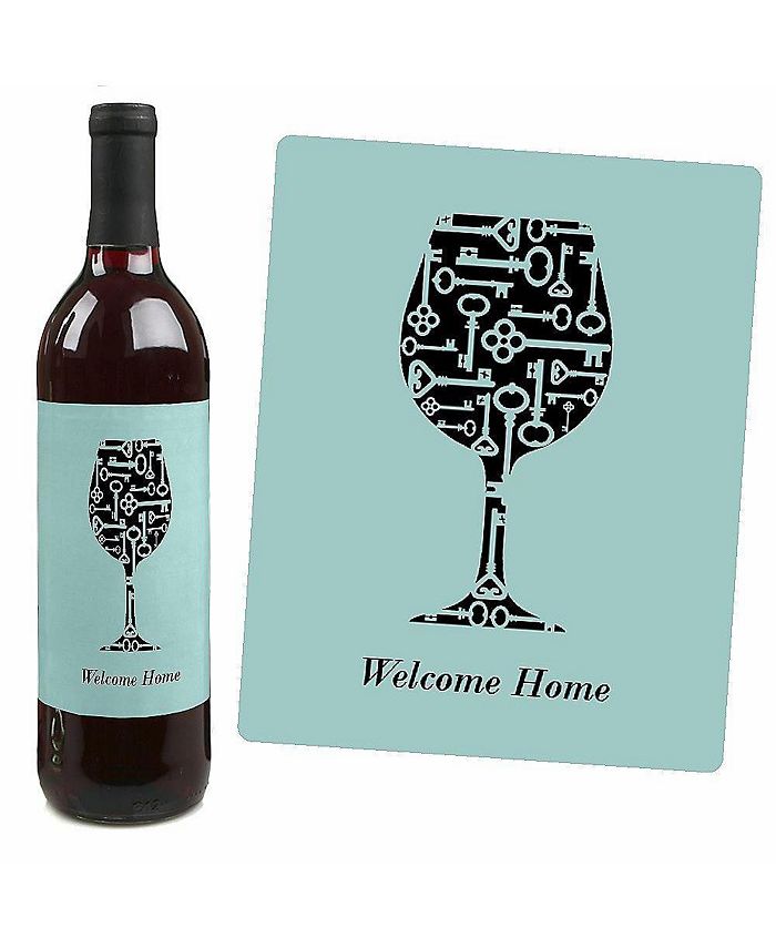Big Dot of Happiness Home Sweet Home Housewarming Gift Wine Bottle