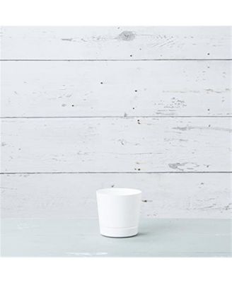 (#10062) Full Depth Round Cylinder Pot, White, 6 Inch