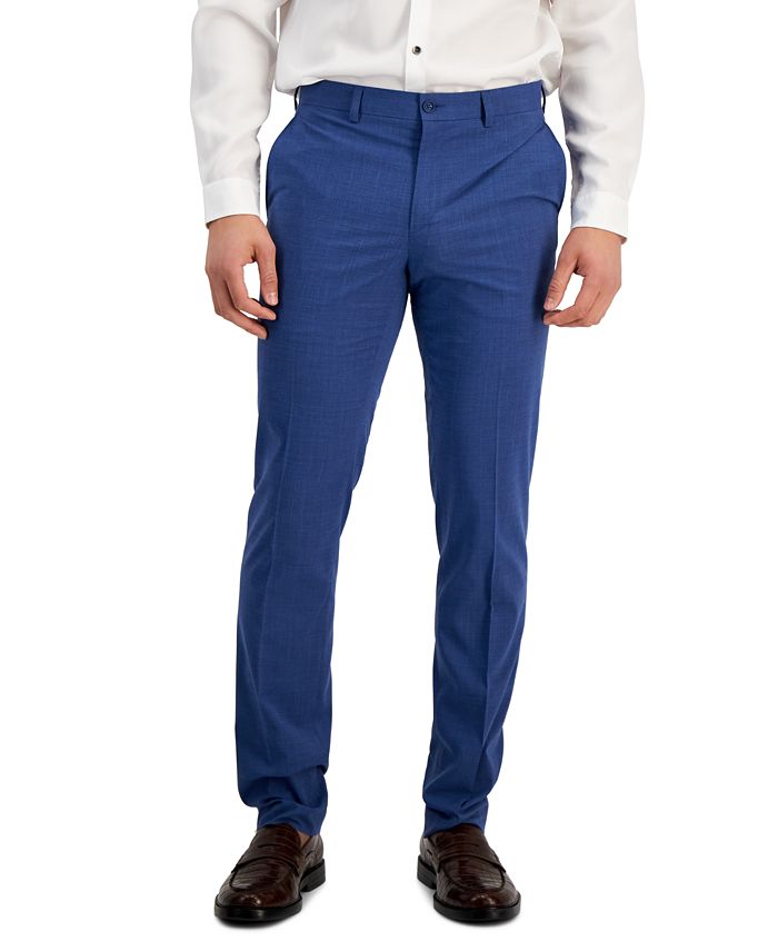 Slim Stretch Textured Tailored Pant - Chocolate, Suit Pants