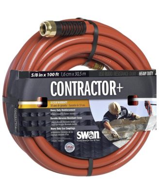 Swan CONTRACTOR Commercial Duty Water Hose w/ Crush Proof 100 FT x .62 ...