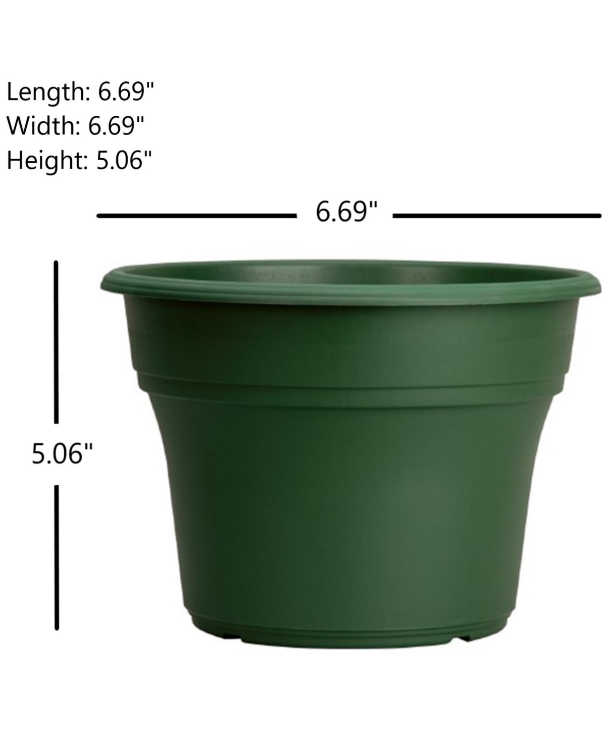Hc Companies Plastic Flower Pot Planter for Outdoor Plants6.69