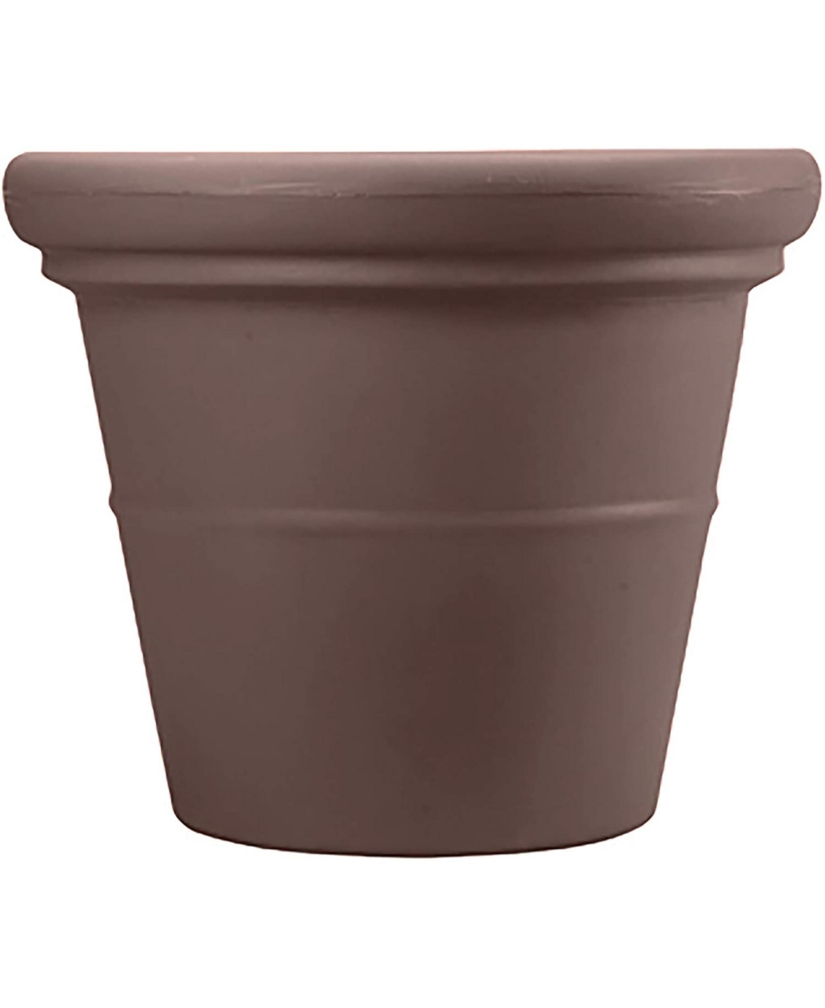 TEA20000E21 Terrazzo Round Pot Planter Chocolate 20in - Brown