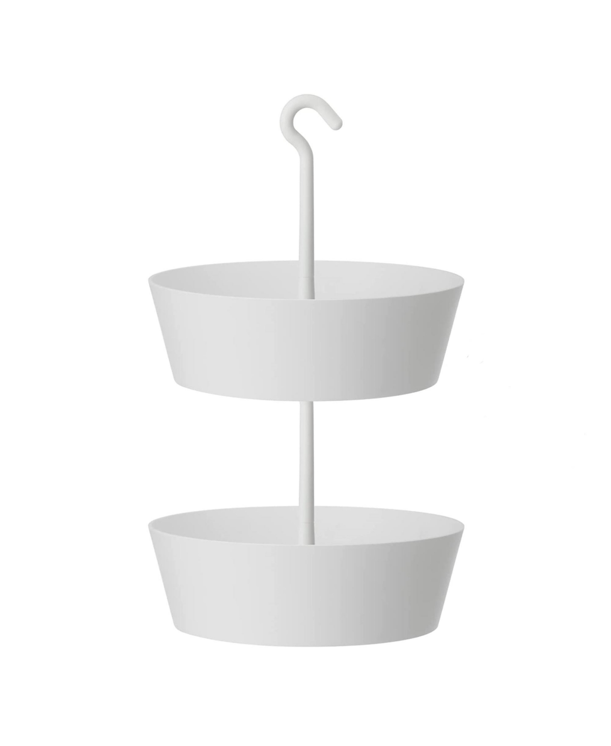 Sunny Round Hanging Two-Tier Planter 12 Inch White - White