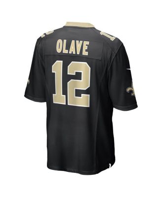 Men's Chris Olave Black New Orleans Saints 2022 NFL Draft First Round Pick Game Jersey