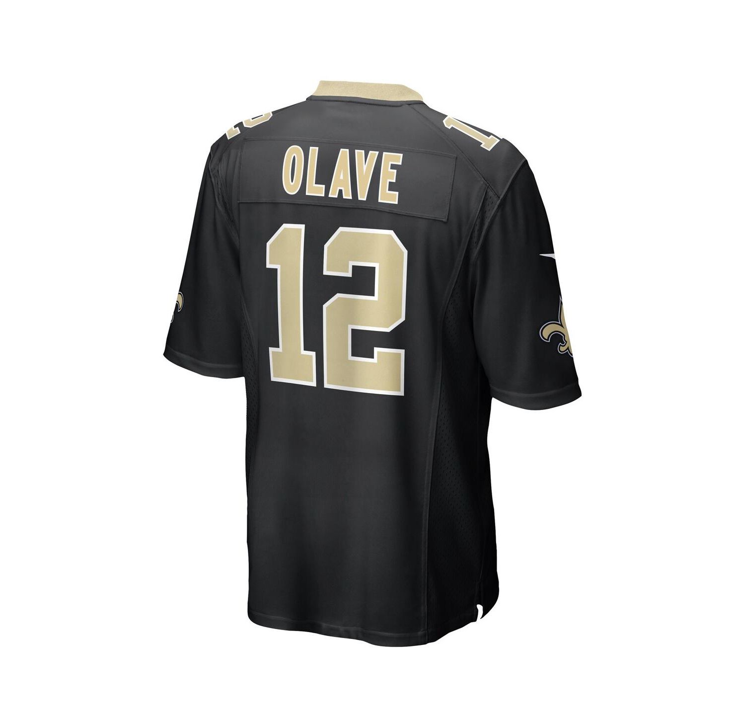 Men's Chris Olave Black New Orleans Saints 2022 NFL Draft First Round Pick Game Jersey